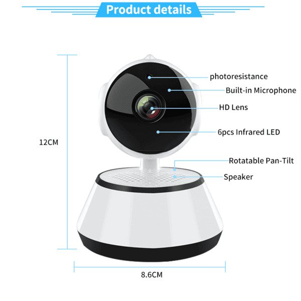 1080P Security Camera for Home Two Way Talk Wireless PTZ Smart WiFi Camera Indoor Camera With Night Vision