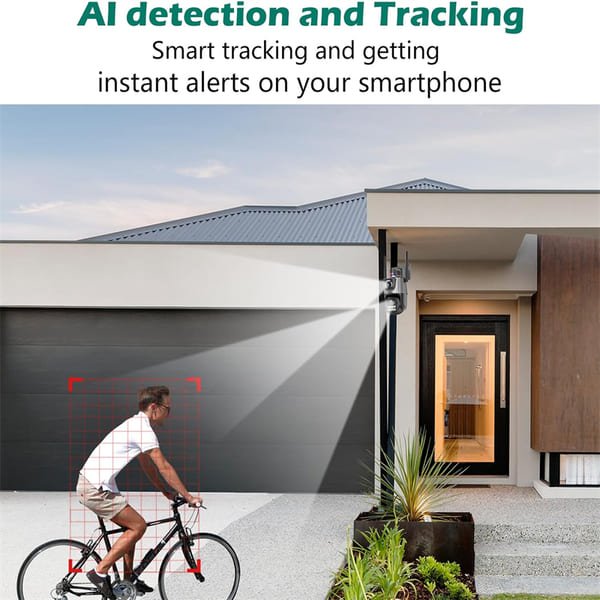 Dual Lens Security Motion Detection PTZ CCTV IP Network WiFi Camera Outdoor Waterproof