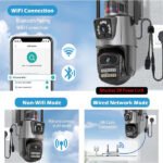 Dual Lens Security Motion Detection PTZ CCTV IP Network WiFi Camera Outdoor Waterproof