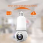 Full color Night Vision E27 socket Lamp Lighting Surveillance Camera Home Security Wireless WiFi Light Bulb PTZ Network CCTV Camera