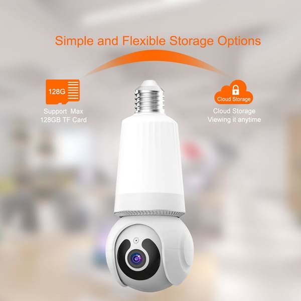 Full color Night Vision E27 socket Lamp Lighting Surveillance Camera Home Security Wireless WiFi Light Bulb PTZ Network CCTV Camera