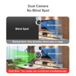 Dual Lens Indoor 4G Smart Camera 4MP Wireless WiFi Indoor Camera Security Surveillance CCTV PTZ Camera Baby Monitor