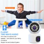 Dual Lens Indoor 4G Smart Camera 4MP Wireless WiFi Indoor Camera Security Surveillance CCTV PTZ Camera Baby Monitor