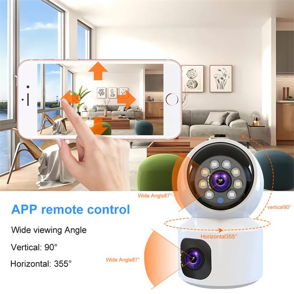 Dual Lens Indoor 4G Smart Camera 4MP Wireless WiFi Indoor Camera Security Surveillance CCTV PTZ Camera Baby Monitor