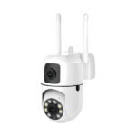 Dual lenses Home Security Mini Dome Camera Wireless WiFi Smart PTZ Camera 4MP HD