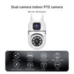 Dual lenses Home Security Mini Dome Camera Wireless WiFi Smart PTZ Camera 4MP HD