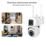 Dual lenses Home Security Mini Dome Camera Wireless WiFi Smart PTZ Camera 4MP HD