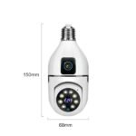 Dual lens light bulb ptz cameras V380 App 4MP E27 Smart Light Bulb Camera