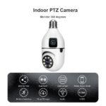 Dual lens light bulb ptz cameras V380 App 4MP E27 Smart Light Bulb Camera