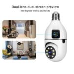 Dual lens light bulb ptz cameras V380 App 4MP E27 Smart Light Bulb Camera