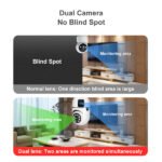 Dual lens light bulb ptz cameras V380 App 4MP E27 Smart Light Bulb Camera
