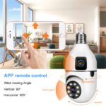Dual lens light bulb ptz cameras V380 App 4MP E27 Smart Light Bulb Camera