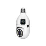 Dual lens light bulb ptz cameras V380 App 4MP E27 Smart Light Bulb Camera