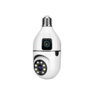 Dual lens light bulb ptz cameras V380 App 4MP E27 Smart Light Bulb Camera