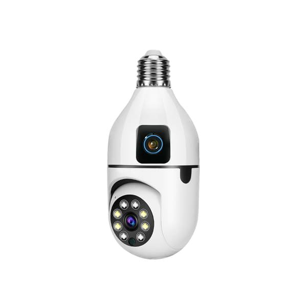 Dual lens light bulb ptz cameras V380 App 4MP E27 Smart Light Bulb Camera