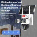 True 3 Lenses 6MP Low Power Solar Powered PTZ Security Camera 4G V380 Pro App