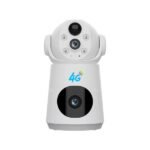 Dual Lens Camera 4G Indoor Home Security PTZ Battery Camera With Built-in 4000 MAh Battery 