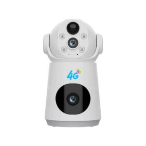 Dual Lens Camera 4G Indoor Home Security PTZ Battery Camera With Built-in 4000 MAh Battery 