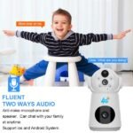 Dual Lens Camera 4G Indoor Home Security PTZ Battery Camera With Built-in 4000 MAh Battery 