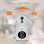 Dual Lens Camera 4G Indoor Home Security PTZ Battery Camera With Built-in 4000 MAh Battery 