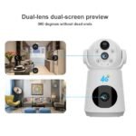 Dual Lens Camera 4G Indoor Home Security PTZ Battery Camera With Built-in 4000 MAh Battery 