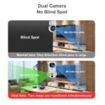 Dual Lens Camera 4G Indoor Home Security PTZ Battery Camera With Built-in 4000 MAh Battery 