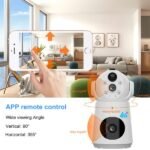 Dual Lens Camera 4G Indoor Home Security PTZ Battery Camera With Built-in 4000 MAh Battery 