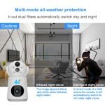 Dual Lens Camera 4G Indoor Home Security PTZ Battery Camera With Built-in 4000 MAh Battery 
