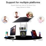 V380 Pro Dual Lens three Screens WiFi Solar Ptz Battery Camera Two-way Voice 4G Outdoor PTZ Camera With Solar panel