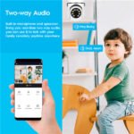 1080P E27 indoor Single len WiFi Light Bulb PTZ Camera V380 App