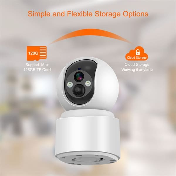 4G Smart Indoor Camera 3MP Home Security PTZ Battery Camera With Built-in 6000 MAh Battery 