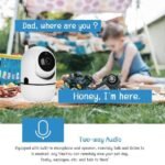 Smart WiFi Wireless 1080P HD Baby Monitor Camera with Pan-Tilt Two-Way Audio Night Vision Motion Detection