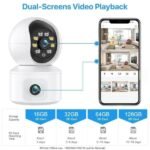 Smart Home Indoor Wireless 2.4G WiFi PTZ CCTV Security Camera 4MP Double Lens WiFi Network Camera