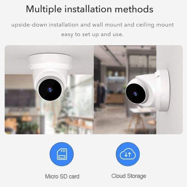5MP Smart Wifi Dome Ip Camera Home Security CCTV Camera 360 Degree Wide Angle Eyeball Cameras