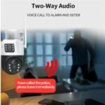 Dual Lens Solar Powered PTZ Cameras 4MP 4G V380 App Outdoor WiFi Solar CCTV Security Camera