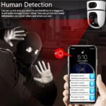 Indoor Dual Lens Smart Home Wireless WiFi PTZ Camera V380 Pan Tilt Two Way Audio HD 4MP Home Security Camera