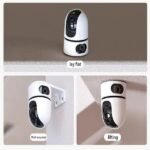 Indoor Dual Lens Smart Home Wireless WiFi PTZ Camera V380 Pan Tilt Two Way Audio HD 4MP Home Security Camera