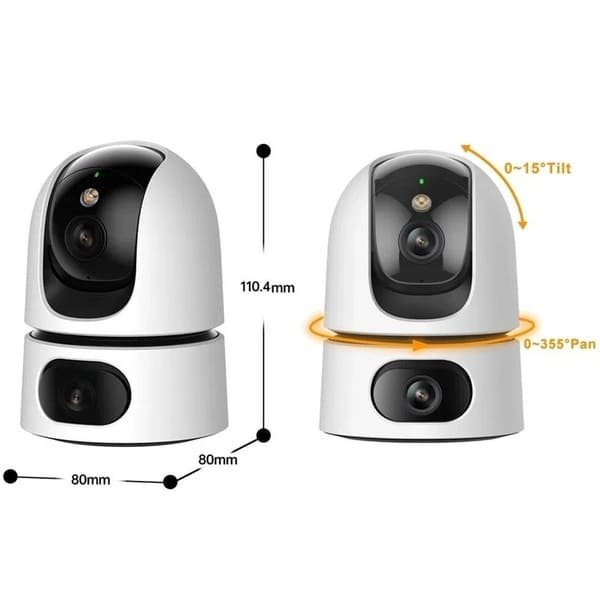 Indoor Dual Lens Smart Home Wireless WiFi PTZ Camera V380 Pan Tilt Two Way Audio HD 4MP Home Security Camera