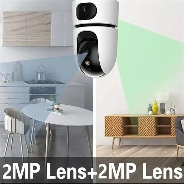 Indoor Dual Lens Smart Home Wireless WiFi PTZ Camera V380 Pan Tilt Two Way Audio HD 4MP Home Security Camera