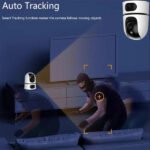 Indoor Dual Lens Smart Home Wireless WiFi PTZ Camera V380 Pan Tilt Two Way Audio HD 4MP Home Security Camera