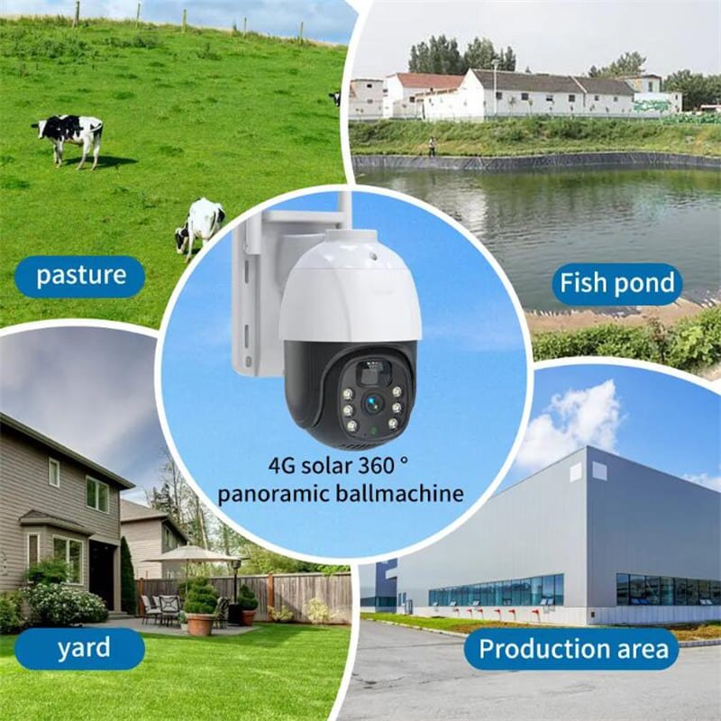 Single Len Solar Ptz Camera WiFi V380 Pro App 4G Camera