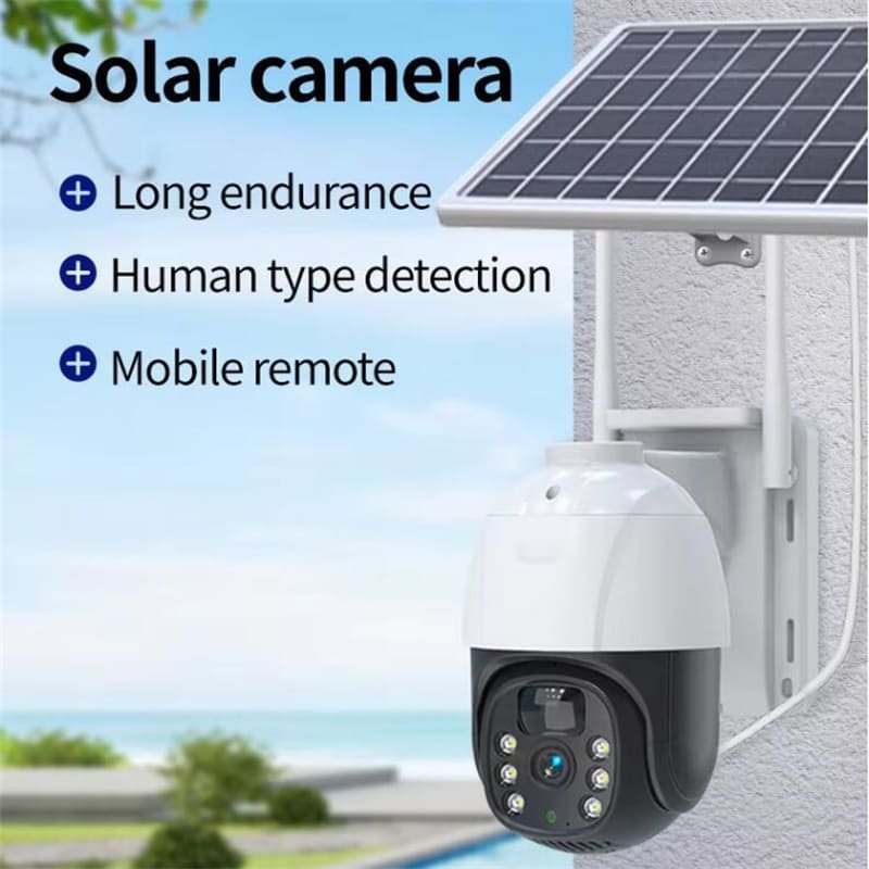 Single Len Solar Ptz Camera WiFi V380 Pro App 4G Camera