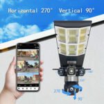 V380Pro 3-Lens 6MP Solar Powered PTZ Security Camera With Outdoor Street Light CCTV Camera 4G Sim Card  